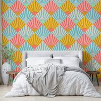 The geometric shapes are a central focus of the image.

