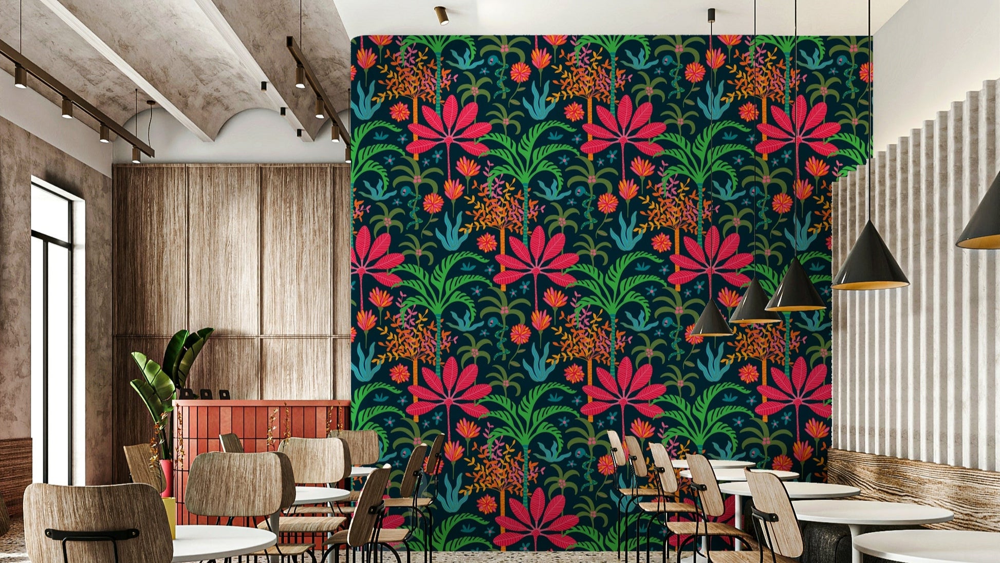 The colors are bright and vibrant, including all the colors of the rainbow.

