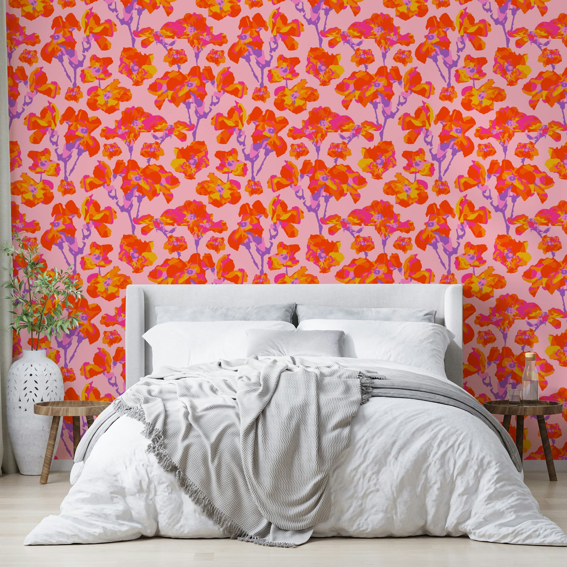 A close-up view shows the soft, blended details of the abstract blossoms.

