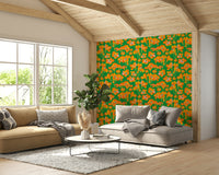 The colors are bright and vibrant, including yellow, orange, blush pink, and kelly green.

