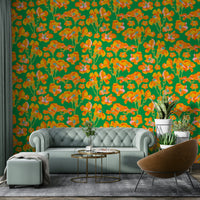 The design has a very fun and colorful effect on the space.

