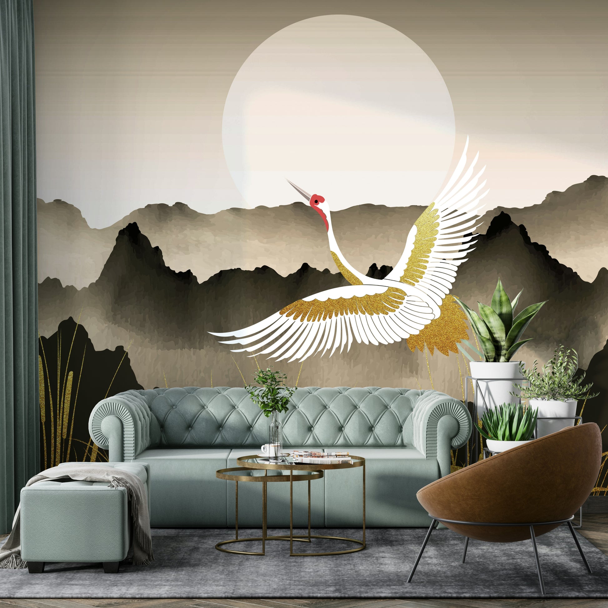 The colors are soft, muted tones of pink, peach, and gold.

