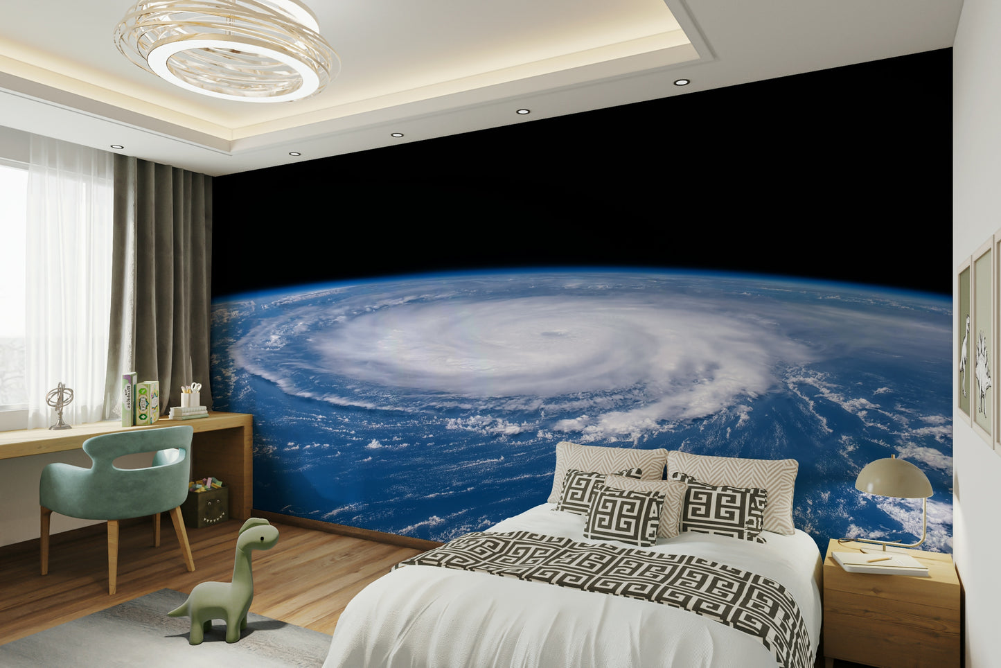 The texture of the clouds is thick and wispy.

