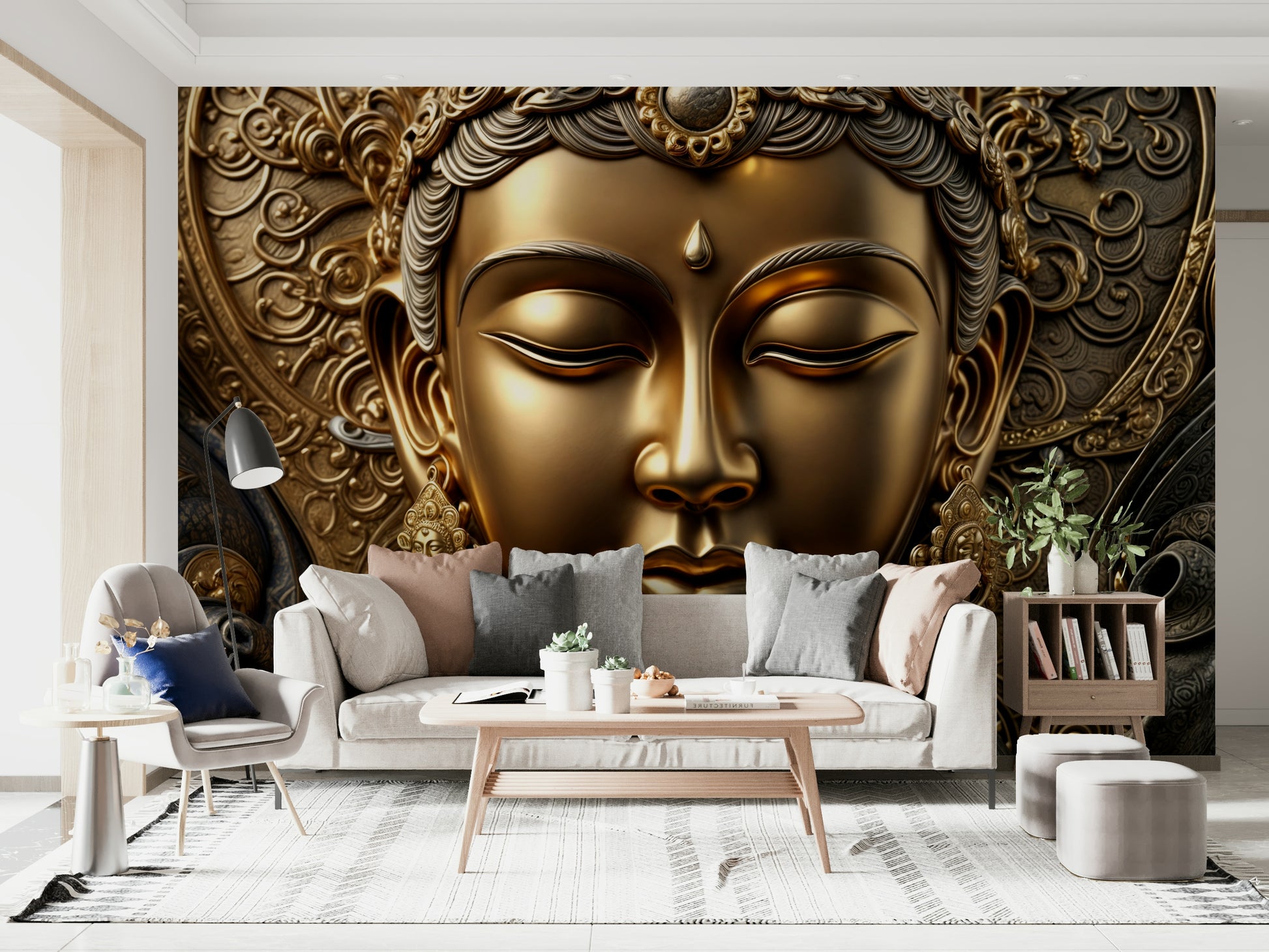 The background is a solid, light color.

