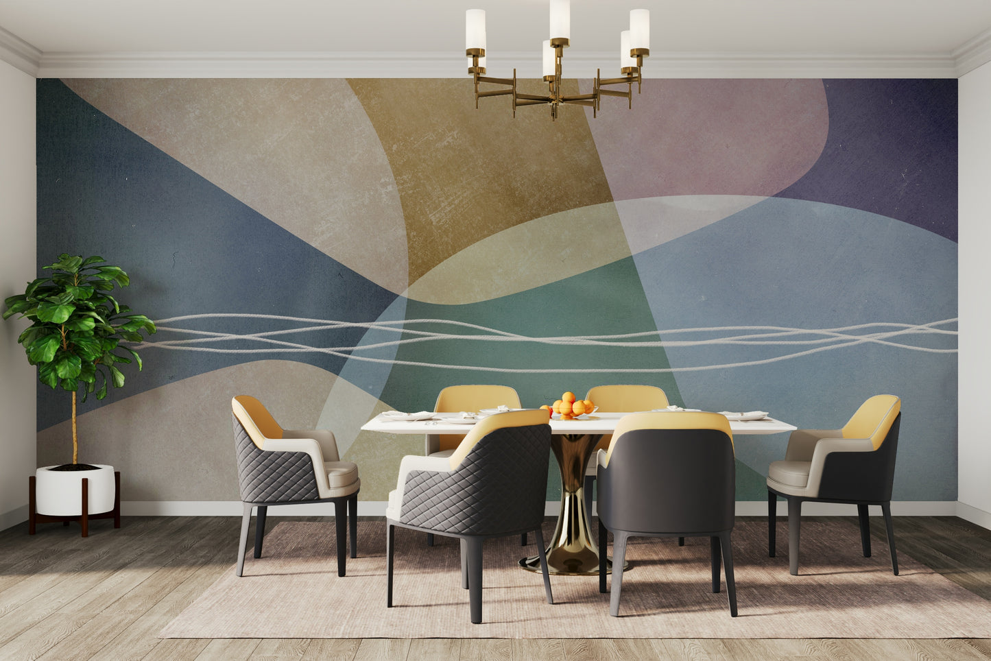 There is a balance of light and dark shapes.

