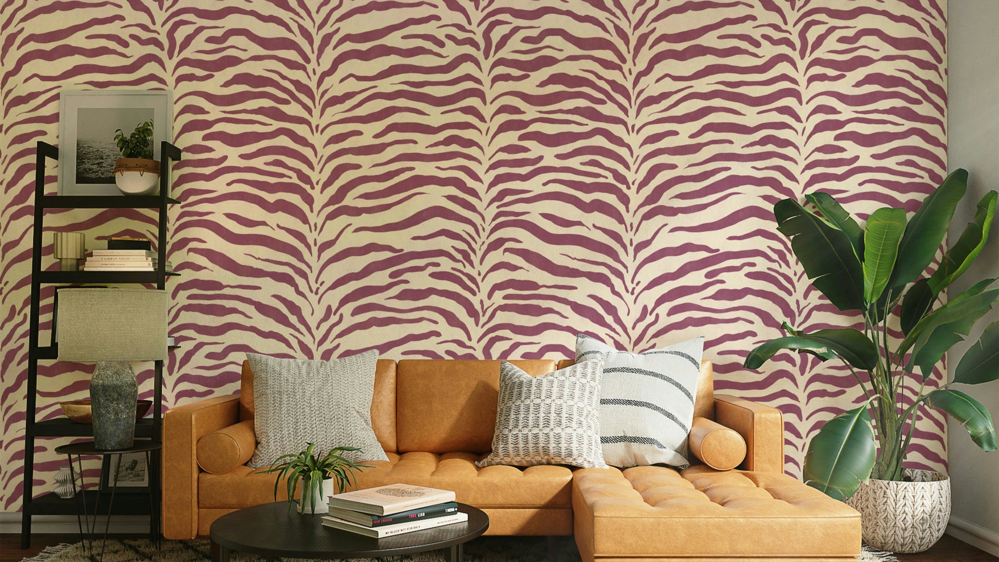 The stripes are thick and a little bit irregular, giving them an organic look.

