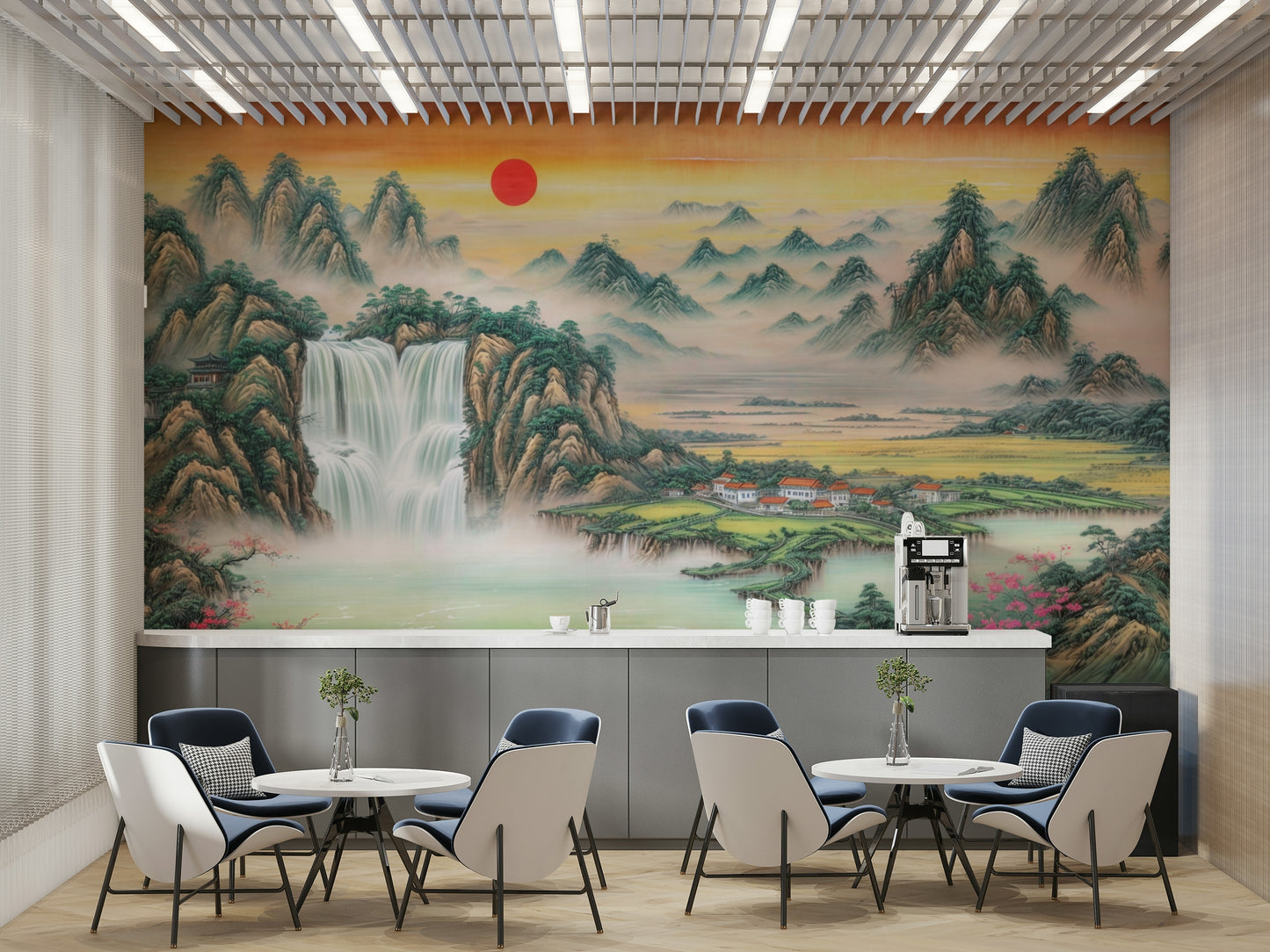 The look is very calming and serene.
