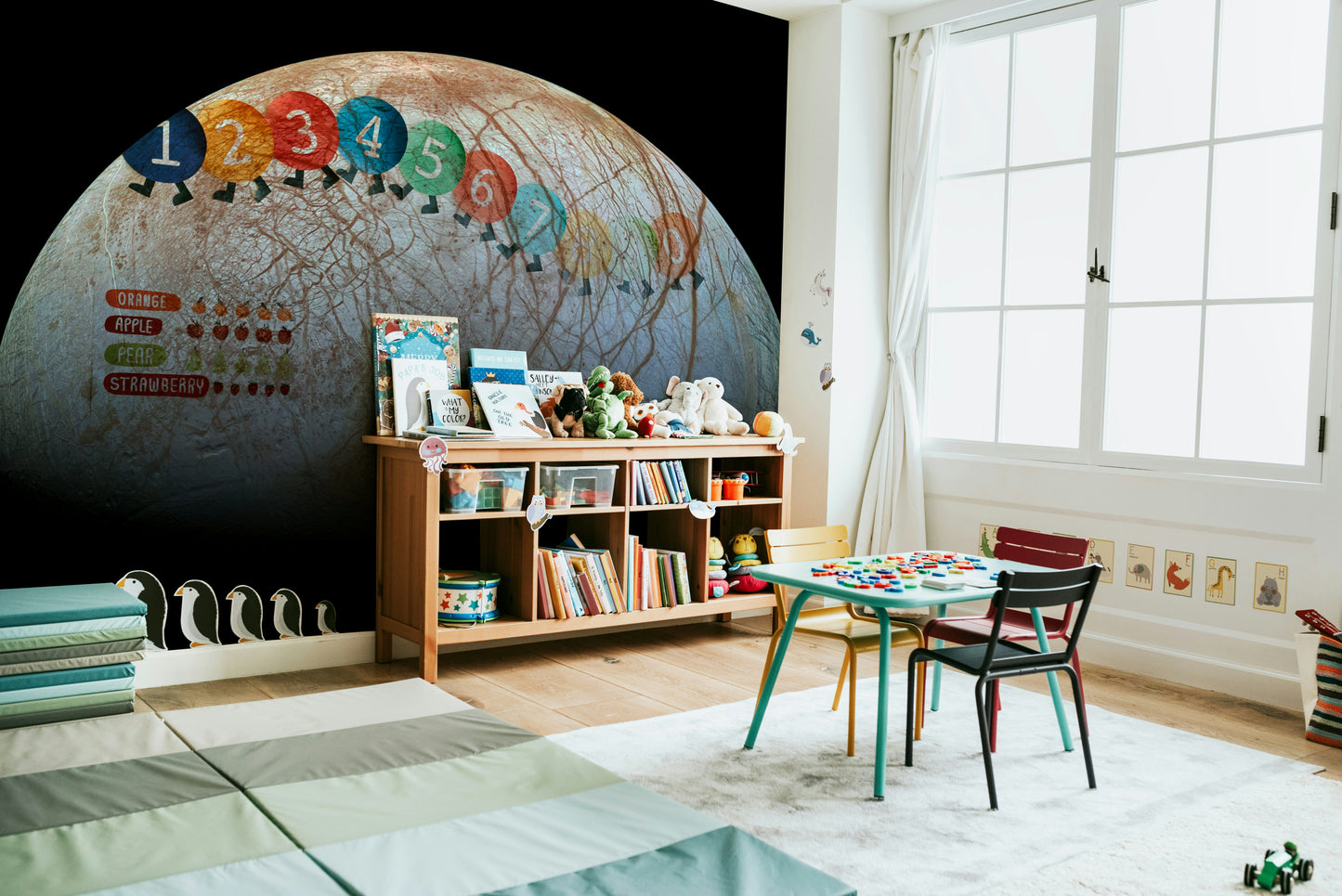 The artistic style is realistic, like a high-quality photograph from a probe.
