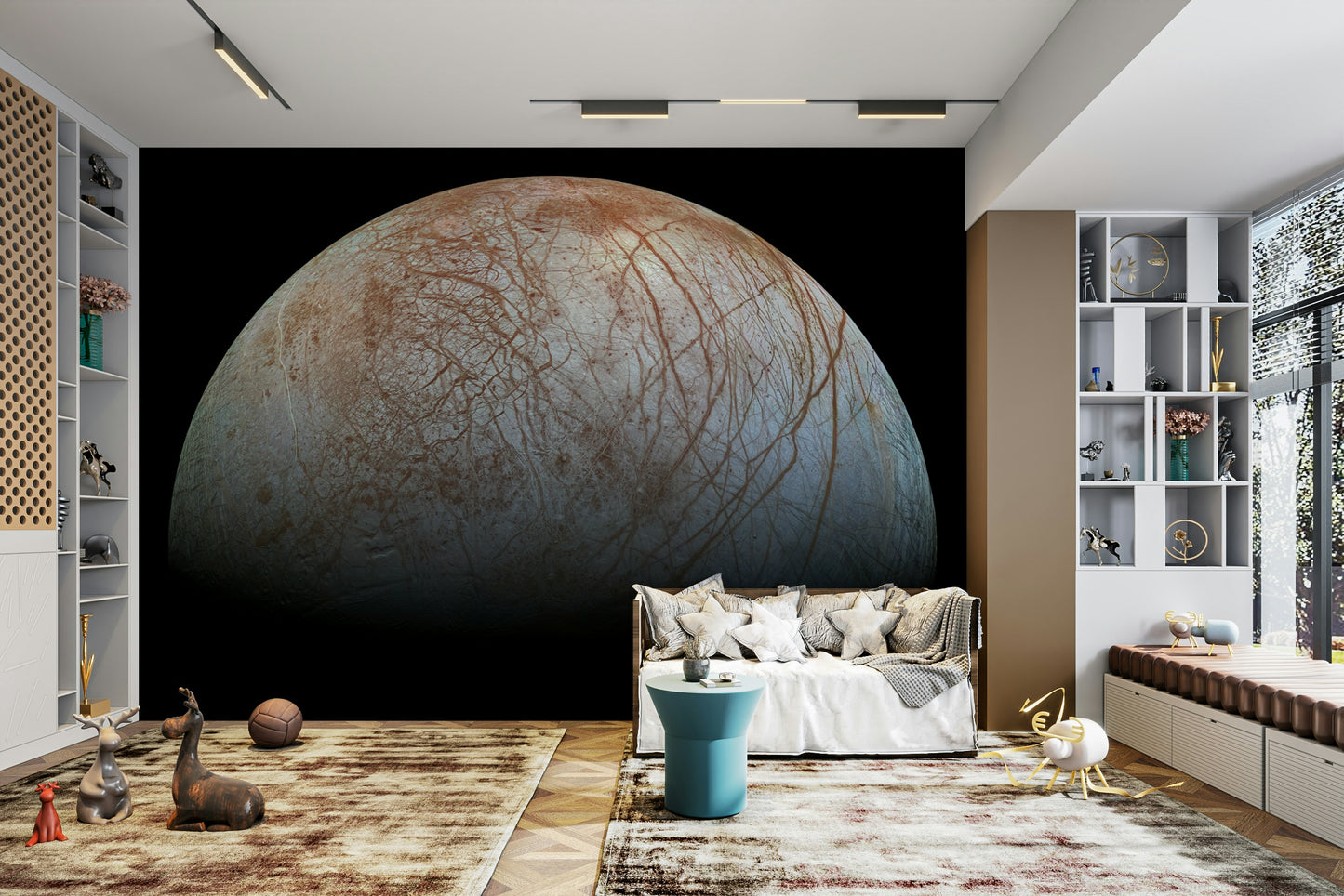 The background is a deep, dark space with distant stars.
