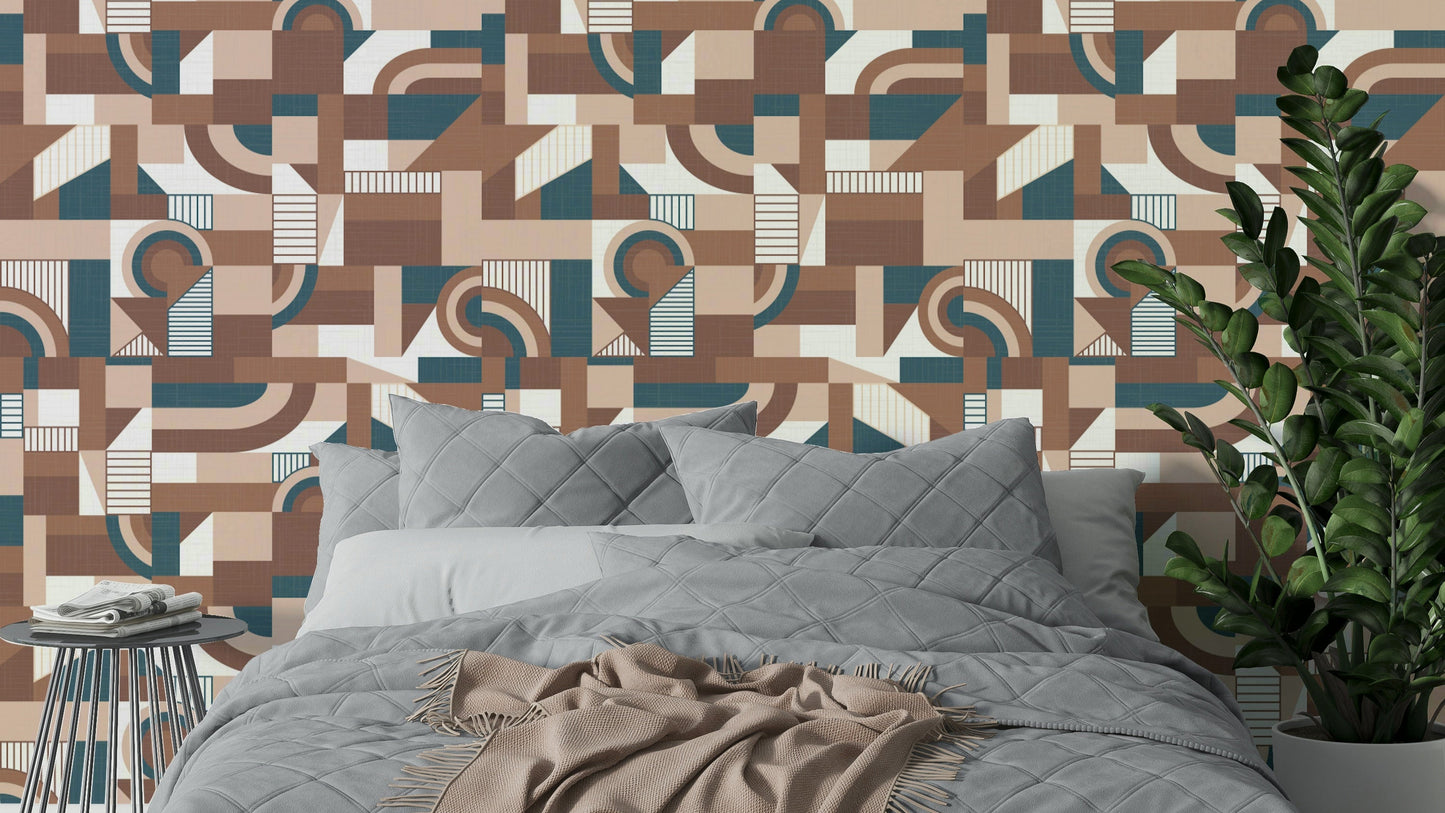 The image shows a full wall with subtle waves of color.

