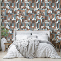 The colors are gentle and warm, including shades of creamy beige and rich mocha brown.

