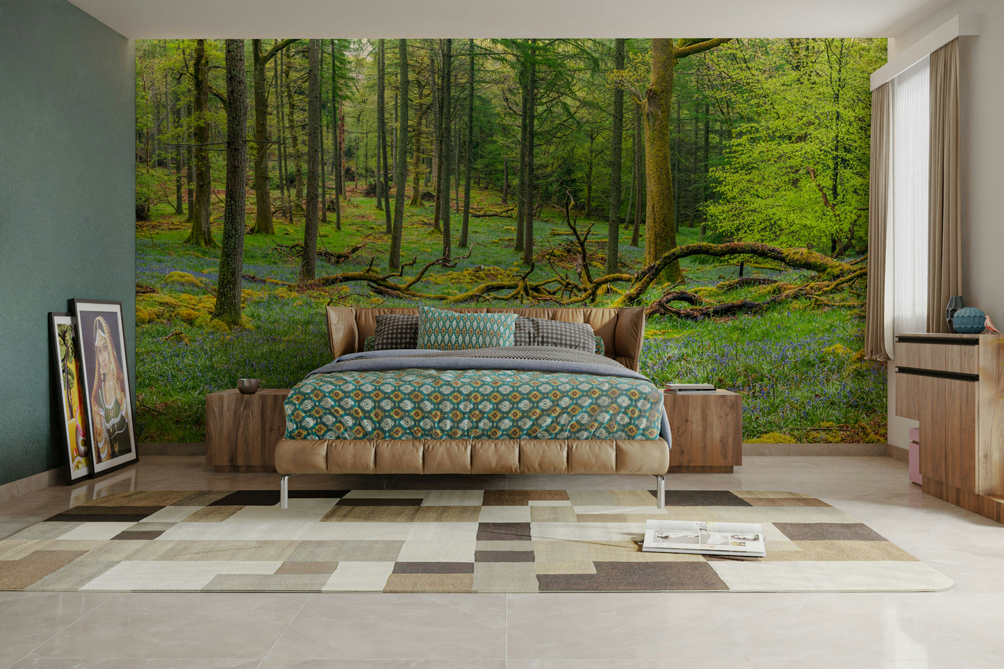 The colors are a mix of soft greens, browns, and gentle light.

