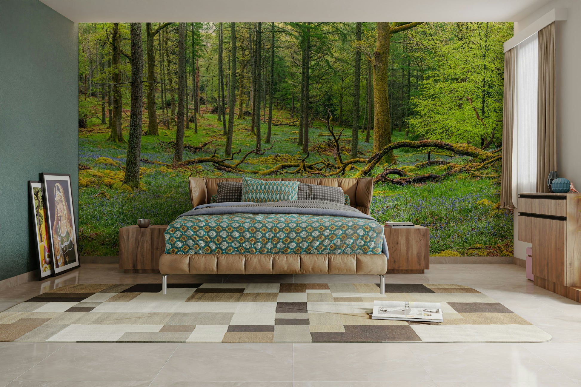 The colors are a mix of soft greens, browns, and gentle light.

