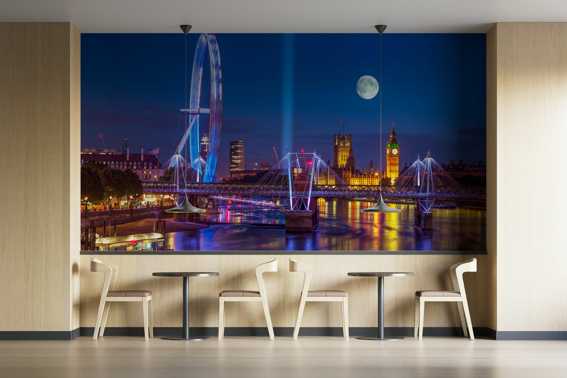 The sky is a mix of soft colors like blue, purple, and orange.

