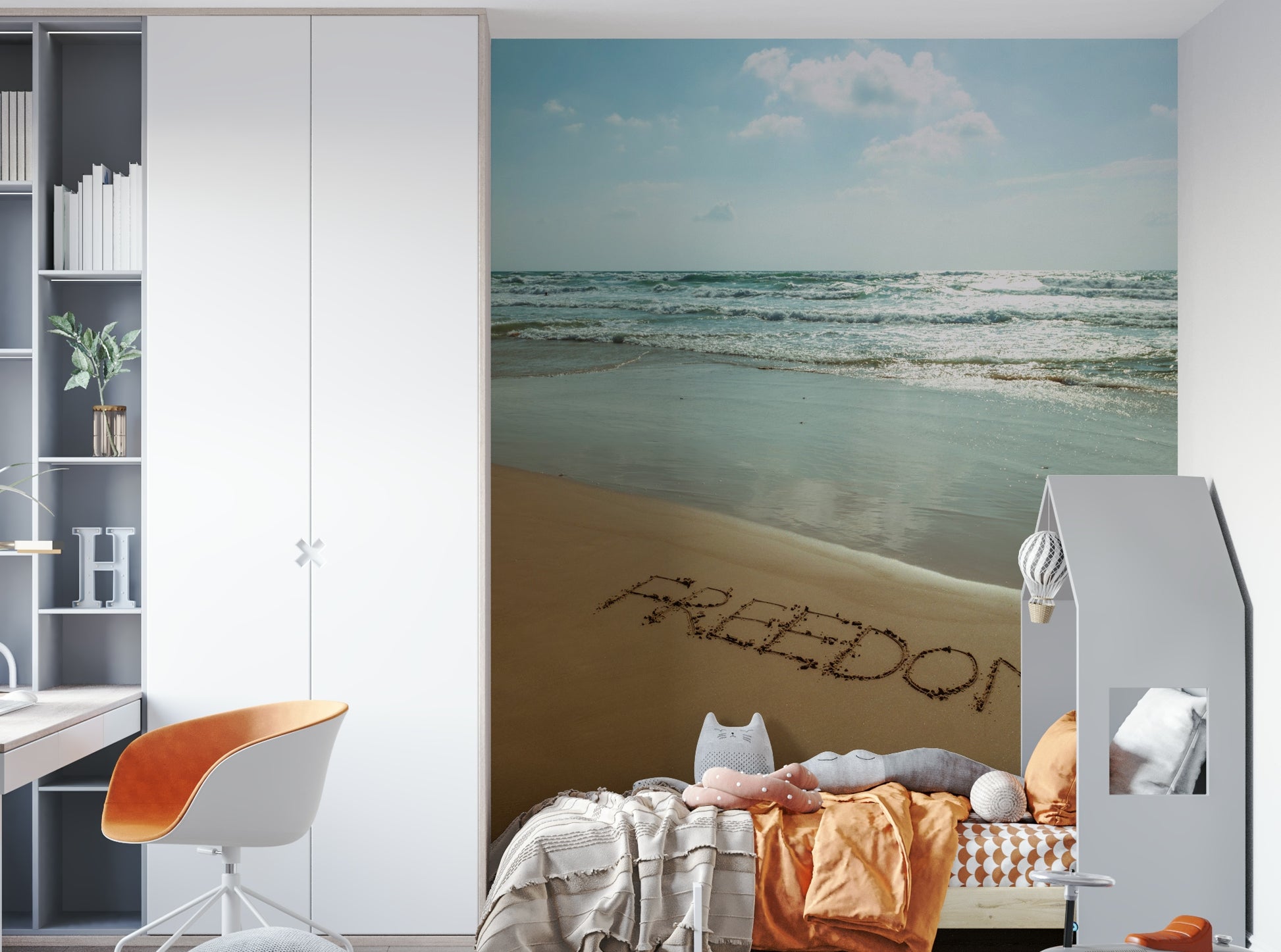 The image is a photorealistic style.

