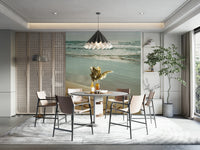 The sky is a light blue with scattered clouds.

