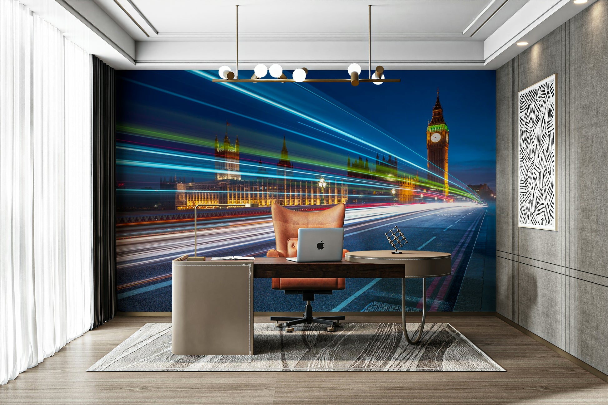 The design offers a sense of a busy, lively city.

