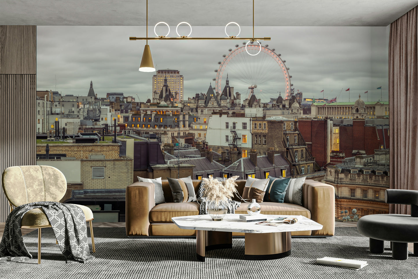 The sky is a mix of soft colors, like gray or light blue.

