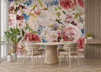 The colors are vibrant and rich, with various shades of pink and red.

