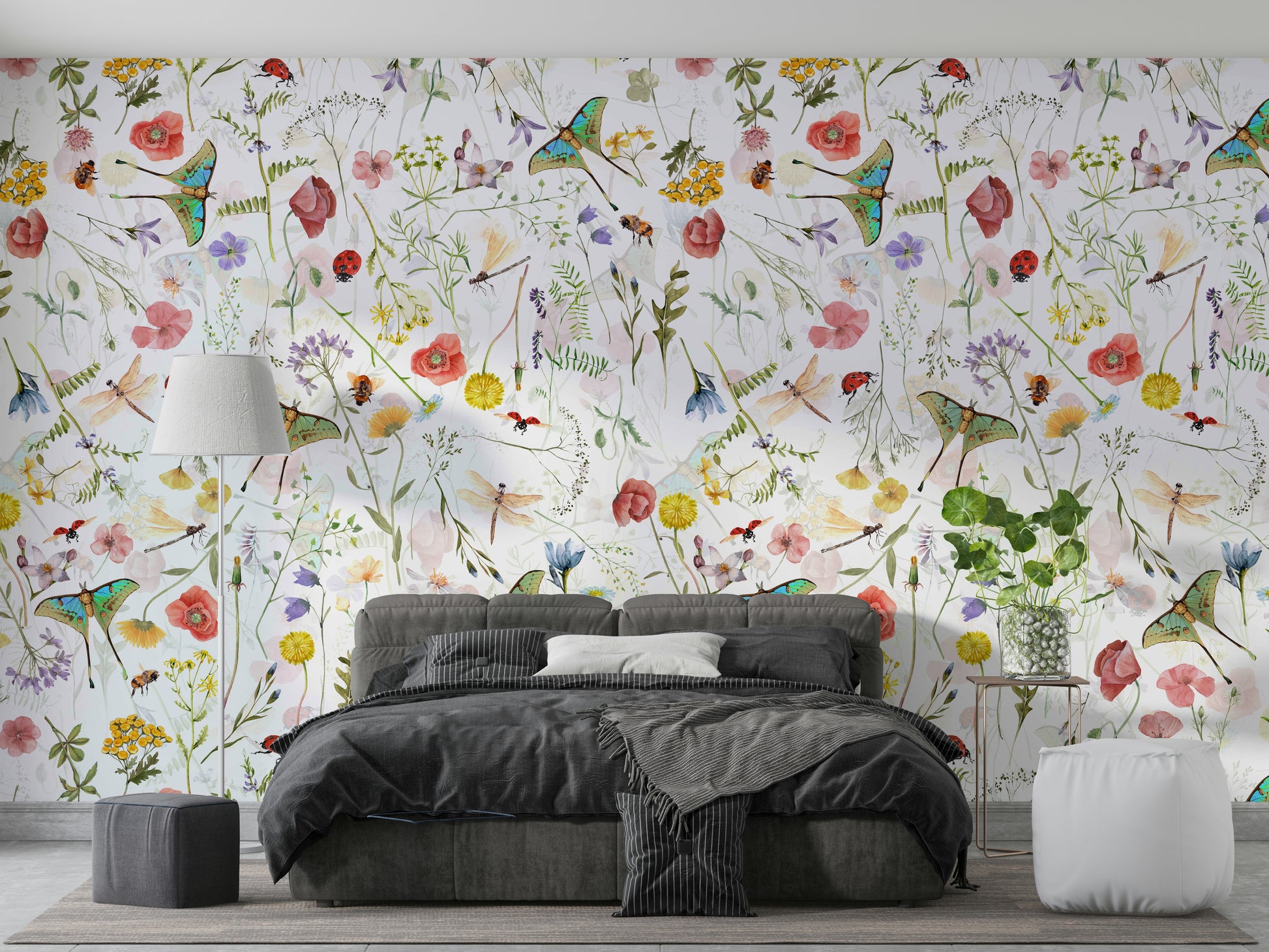 They are arranged in a gentle, peaceful garden.

