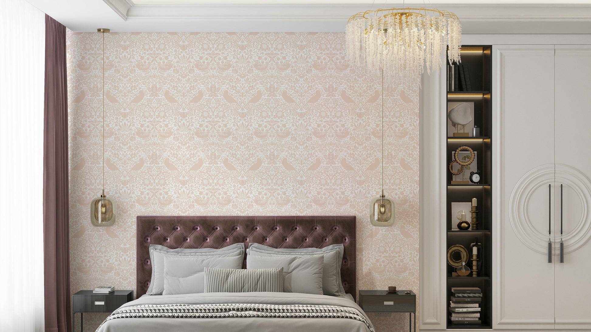 A wallpaper featuring an intricate, detailed pattern.

