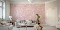 The wallpaper is installed in a formal, elegant living room.

