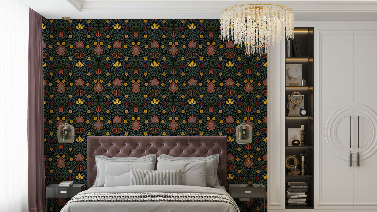 A wallpaper featuring an intricate, detailed pattern.