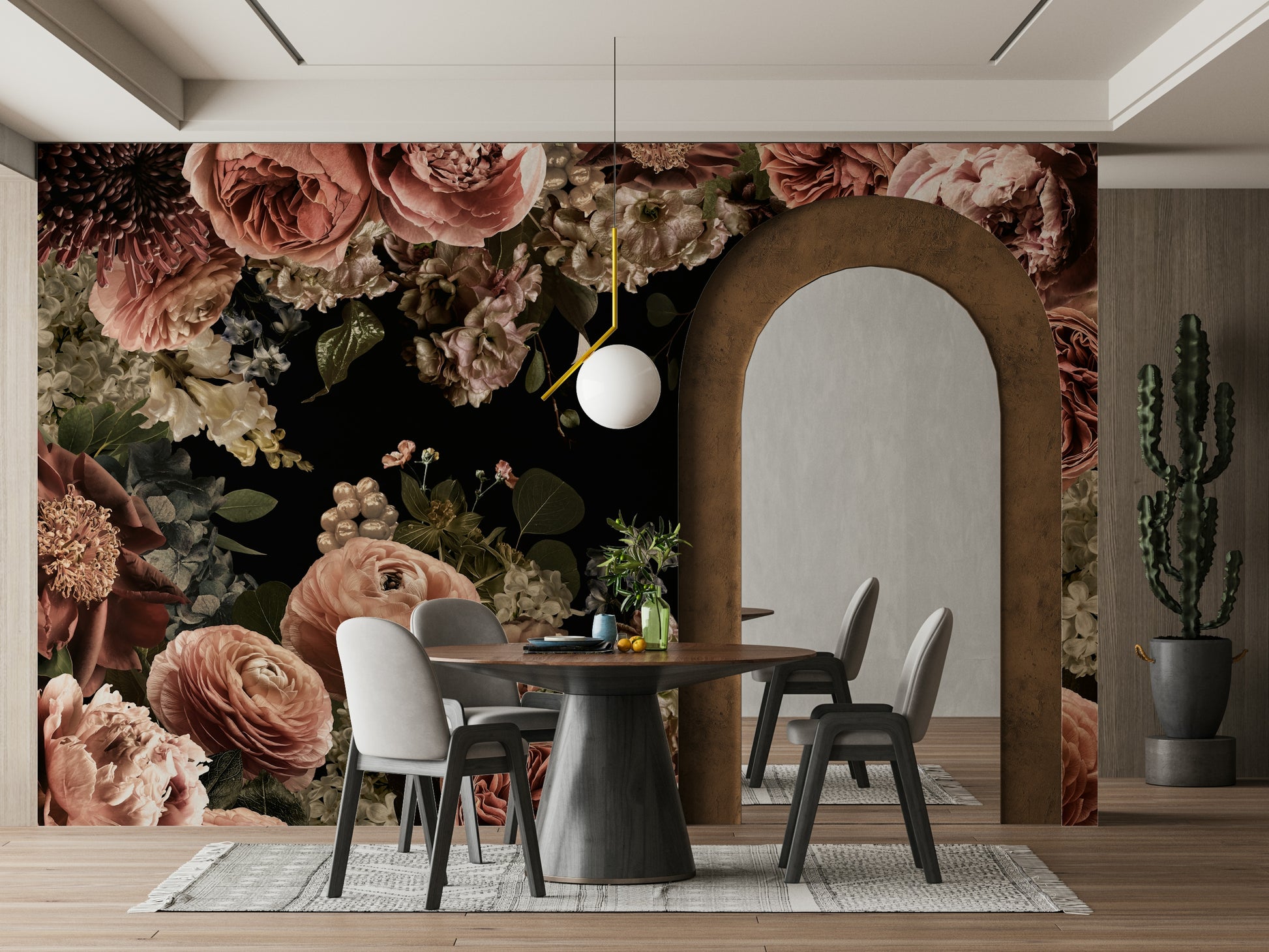 The design has a beautiful, artistic aesthetic.

