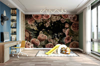 The flowers are in shades of white, pink, and red.

