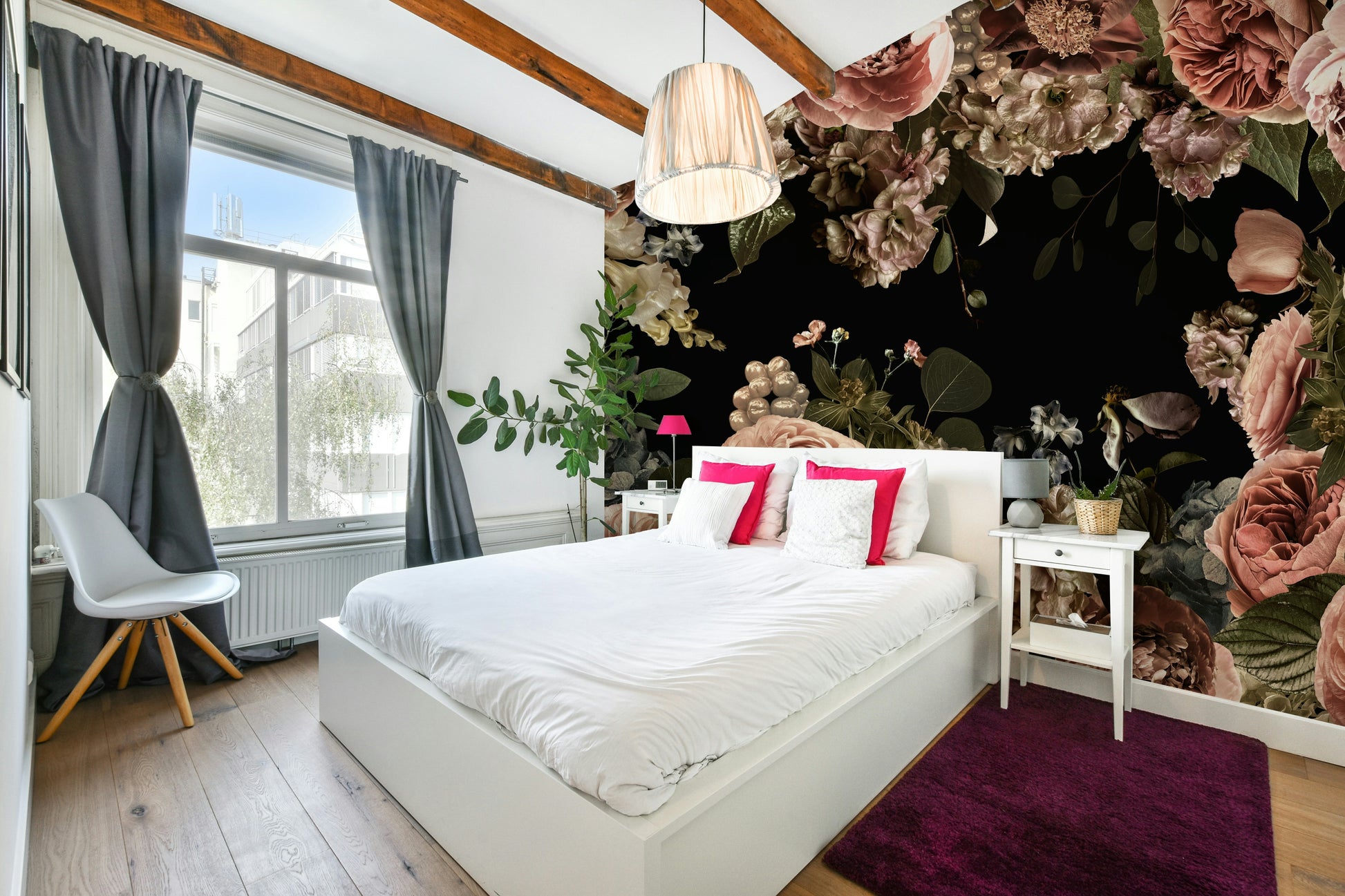 The design feels dramatic and peaceful.

