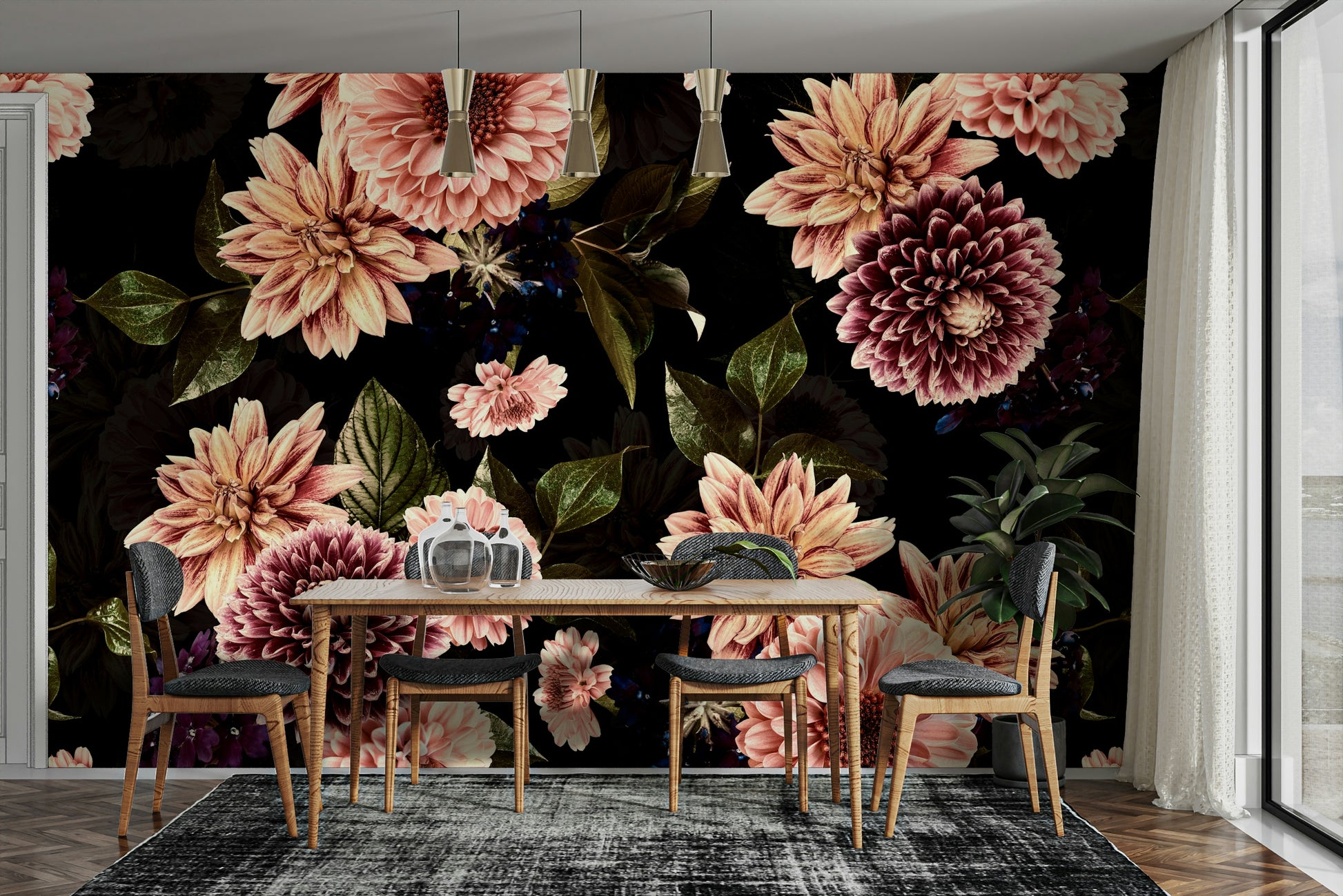 The design feels dramatic and peaceful.

