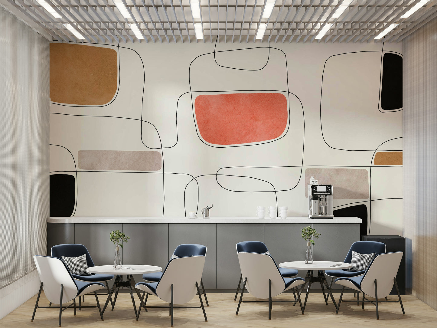 The colors are muted and gentle, with soft blues, grays, and beiges.

