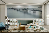 The colors are soft and gentle, with pale blues, grays, and whites.

