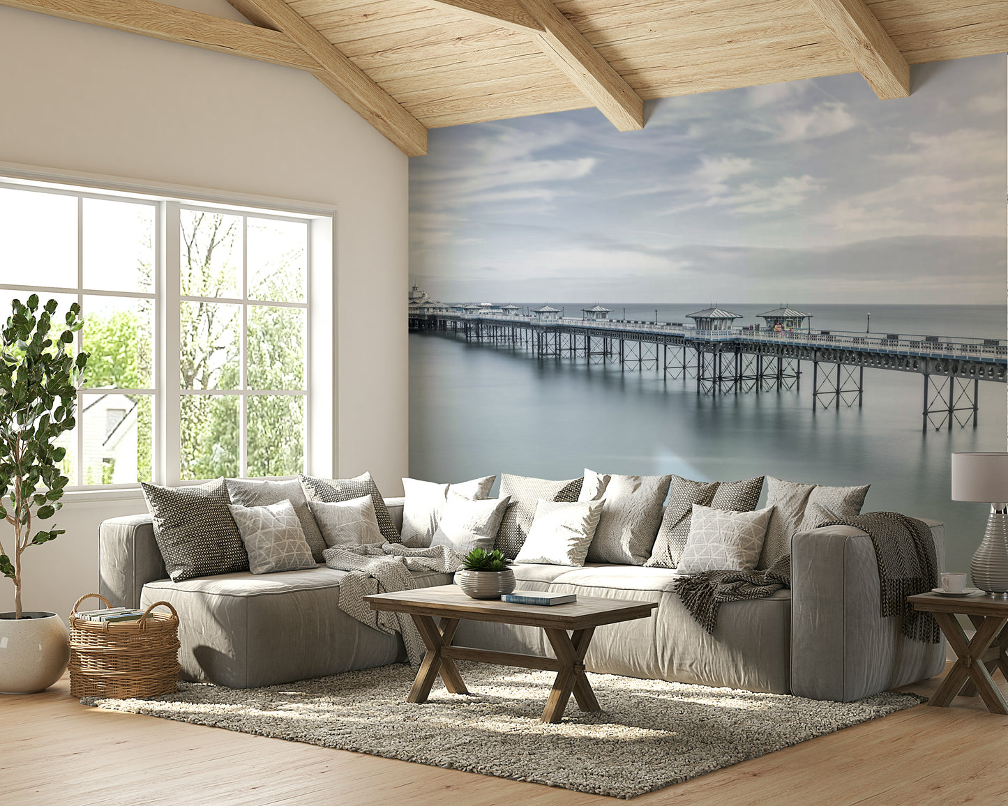 The design has a beautiful, architectural and natural aesthetic.

