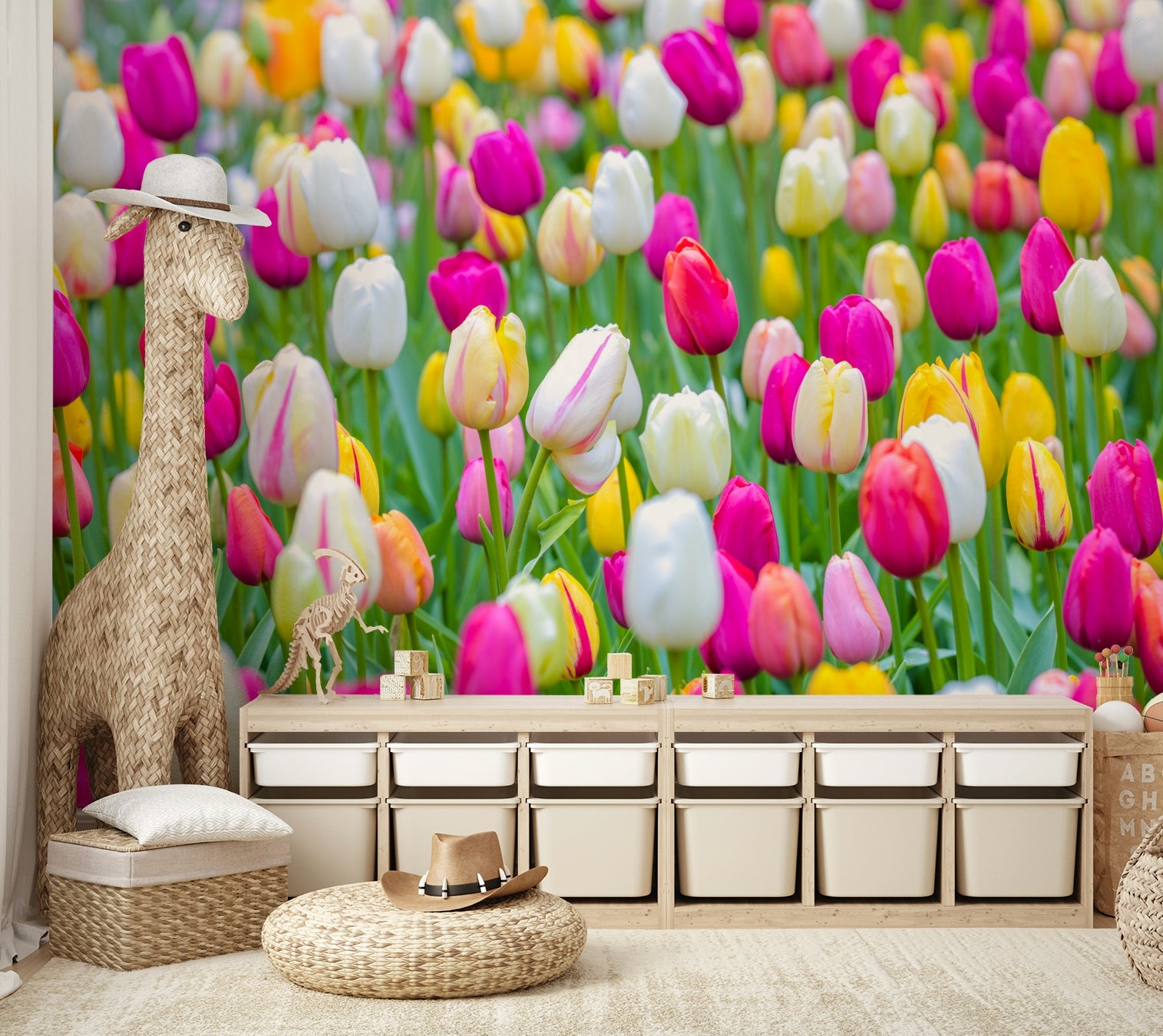 The field of flowers stretches across the entire image.

