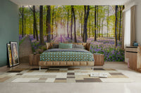 The colors are soft and gentle, with blues, greens, and browns.

