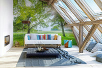 The colors are muted and gentle, with soft greens, yellows, and purples.

