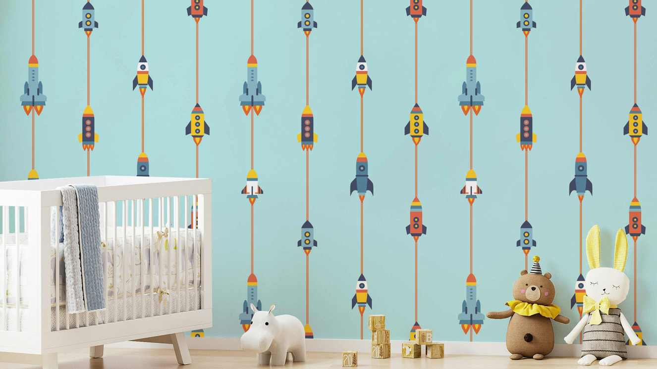 A wallpaper featuring a graphic, artistic space pattern.

