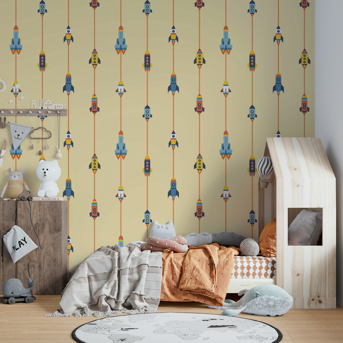 The design has a very polished and bold effect on the space.

