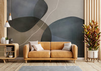 The design is made of flowing, organic shapes.

