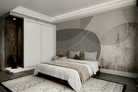 The design is made of flowing, organic shapes.

