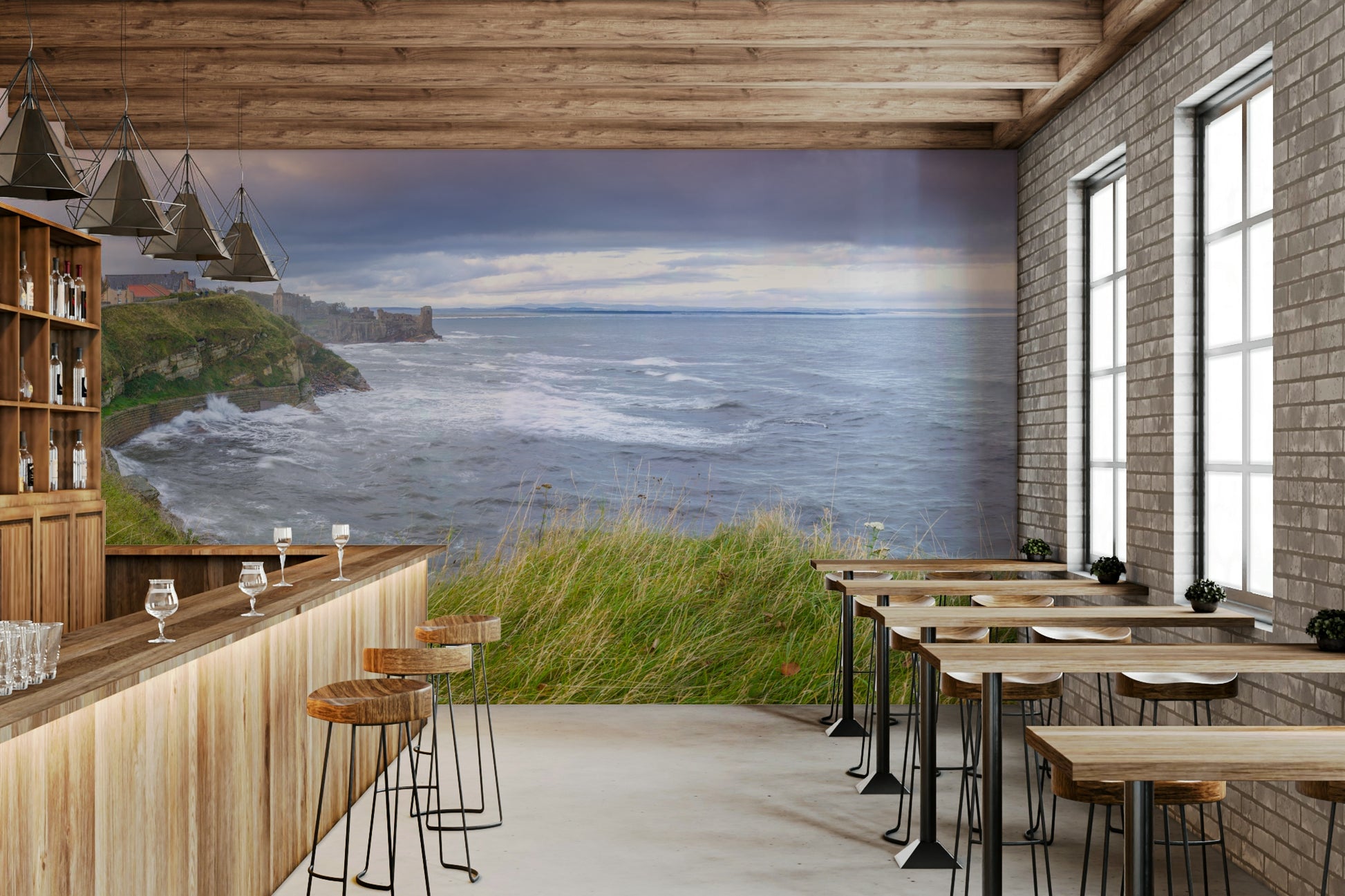 The sky is cloudy and slightly dramatic.

