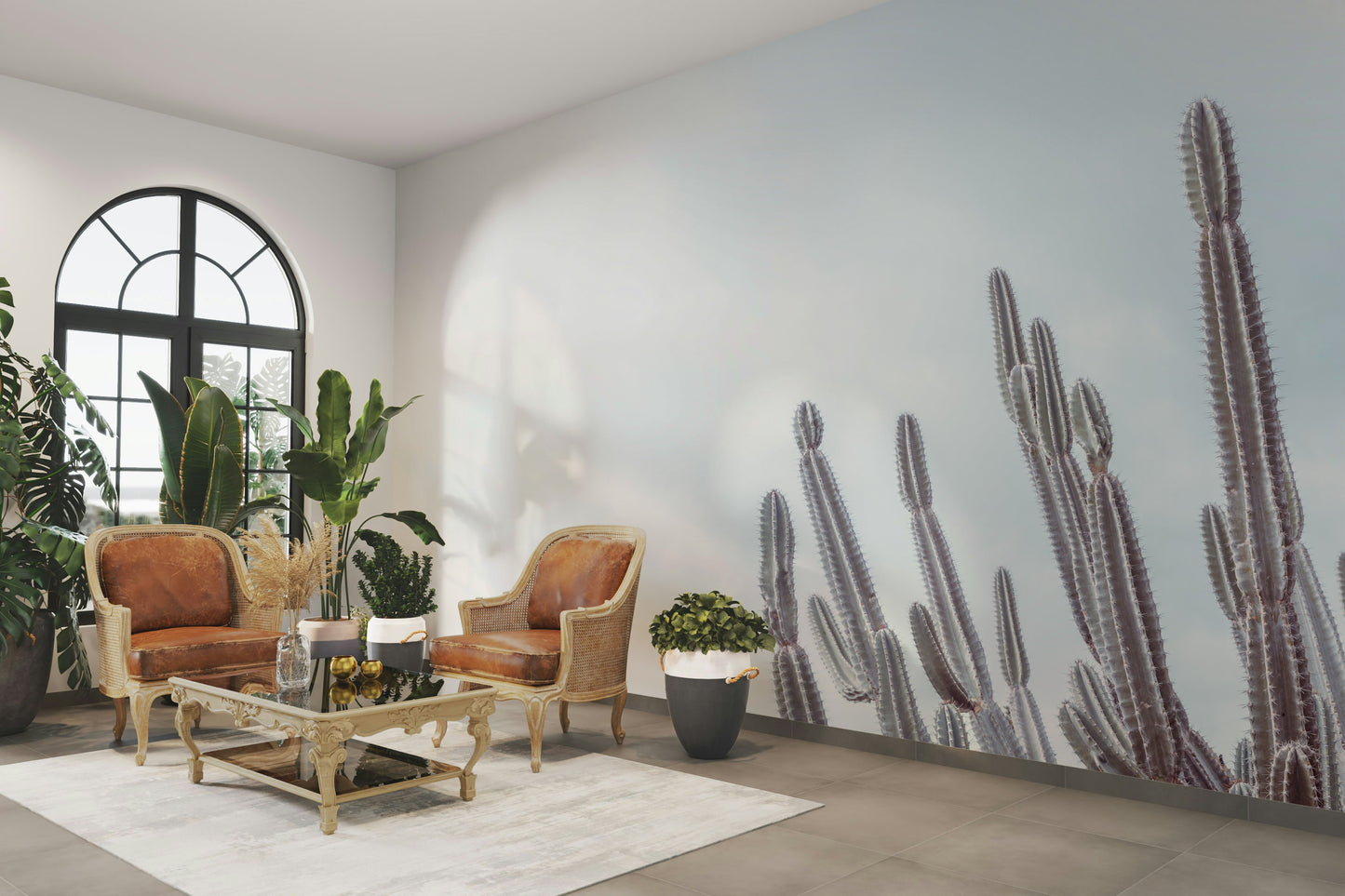 The colors are muted and gentle, like soft greens, pinks, and yellows.

