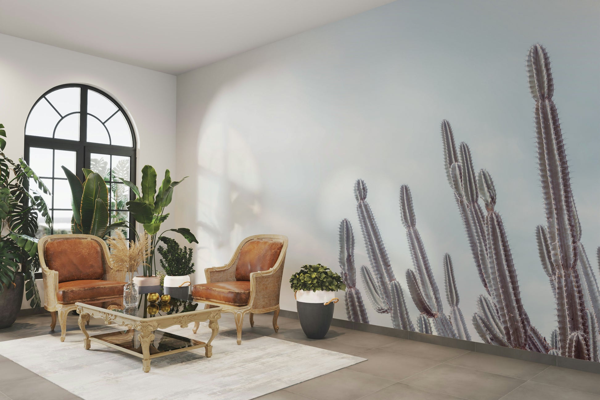 The colors are muted and gentle, like soft greens, pinks, and yellows.

