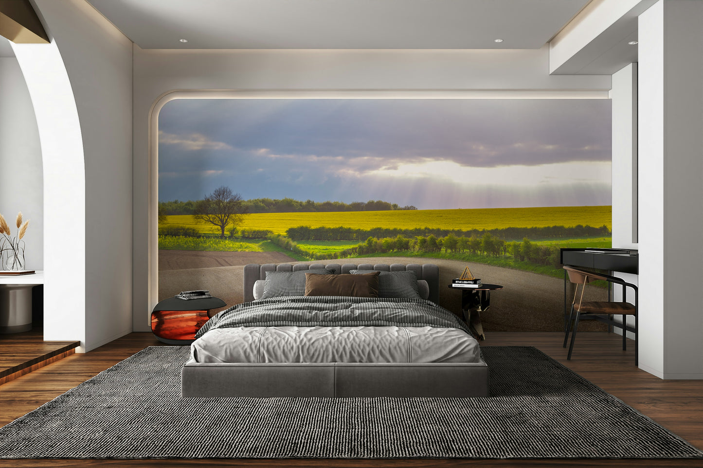 The colors are warm and gentle.

