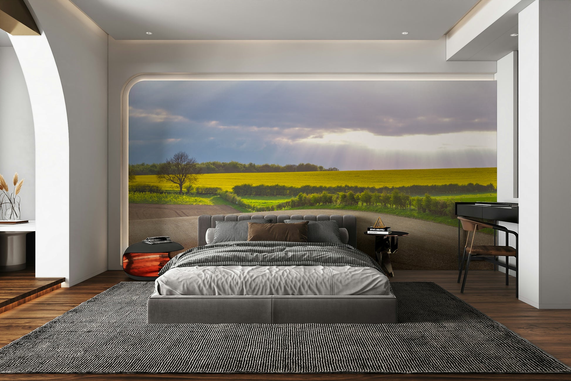 The colors are warm and gentle.

