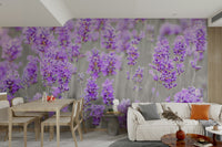 The wallpaper for walls being admired in a home.

