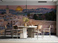 A close-up of the detailed texture in the stone buildings.

