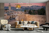 The wallpaper for walls being admired in a home.

