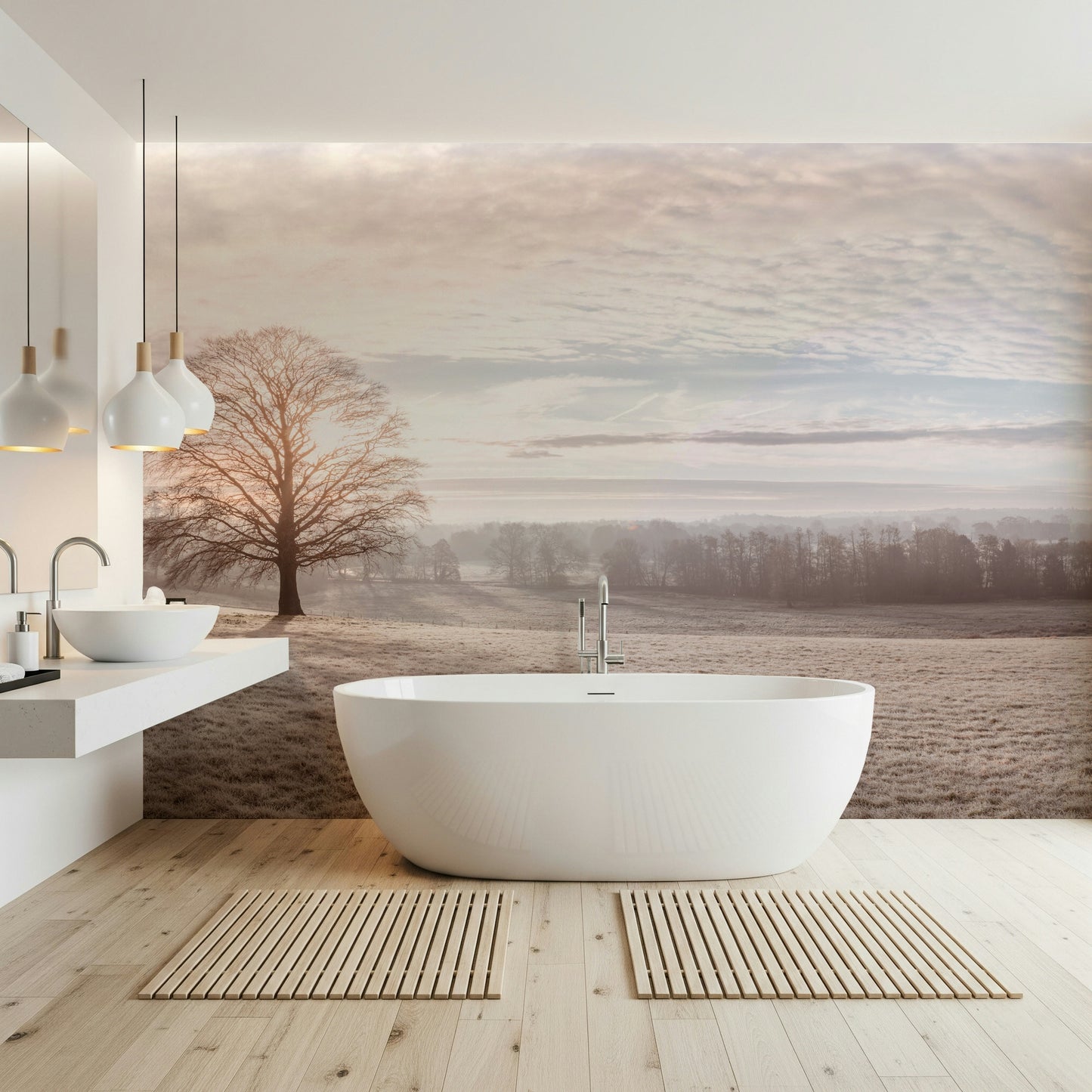 Winter's Soft Light Wall Mural